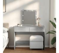 BOWEKAM Armadietti & Storage-Mobilito-Vanity - Tavolo da toeletta per camera da letto, con LED Sonoma, 100 x 40 x 130 cm, colore: Grigio