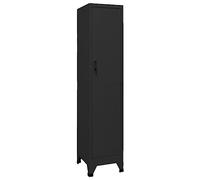 BOWEKAM Armadietto armadio nero 38x45x180 cm acciaio-mobili,Armadi e stoccaggio,Armadietti e armadietti