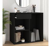 BOWEKAM Armadietto cosmetico nero 80x40x75 cm Ingegnerizzato Legno Arredamento,Armadietti & Storage