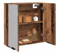 BOWEKAM Armadietto da Bagno Specchio Legno Antico 64x20x66,5 cm Legno Ingegnerizzato