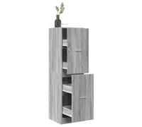 BOWEKAM Armadietto farmaceutico Sonoma grigio 40x41x144,5 cm in legno ingegnerizzato