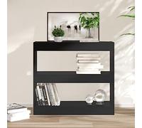 BOWEKAM Armadietto per libri, divisorio, nero, 80 x 30 x 72 cm, per mobili, scaffali, librerie e ripiani in piedi