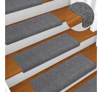 BOWEKAM Articoli per la casa-gradini-tappetini per scale 15 pezzi punzone ad ago 65x21x4 cm grigio chiaro