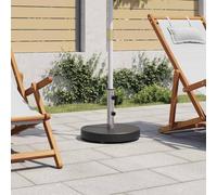 BOWEKAM Base per ombrellone in granito, 28,5 kg, rotonda, colore: nero
