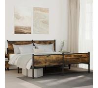 BOWEKAM Beds & Accessori- Letti e strutture letto - Struttura letto in metallo senza materasso rovere fumé 180 x 200 cm Super King