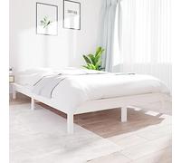BOWEKAM Beds & Accessories 820552 - Struttura letto senza materasso, 160 x 200 cm, in legno massello, colore: Bianco