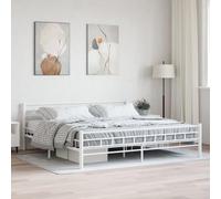 BOWEKAM Beds & Accessories-Beds & Bed Frames-285301 - Struttura letto in metallo bianco, 200 x 200 cm