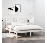 BOWEKAM Beds & Accessories-Letti & Telai-3104064 - Struttura letto senza materasso, in legno massello, 140 x 200 cm, colore: Bianco