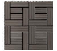 BOWEKAM Casa & Giardino - 11 pezzi Piastrelle per pavimenti in WPC 30x30 cm 1 mq Marrone Scuro - Scelta
