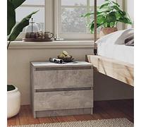 BOWEKAM Casa & Giardino-Armadietto Letto Grigio Cemento 50x39x43,5 cm Legno Ingegnerizzato - Scelta
