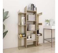 BOWEKAM Casa & Giardino - Armadietto per libri in rovere Sonoma, 86 x 25,5 x 140 cm, in legno ingegnerizzato