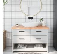 BOWEKAM Casa & Giardino-Bagno Piano di lavoro Marrone Chiaro 120x60x(2-6) cm Legno massello trattato-Scelta