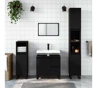 BOWEKAM Casa & Giardino-Mobile Bagno Nero 65x33x60 cm Legno Ingegnerizzato - Scelta