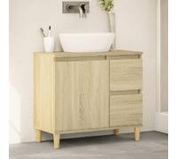BOWEKAM Casa & Giardino-Mobile Bagno Rovere Sonoma 65x33x60 cm Legno Ingegnerizzato - Scelta