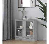 BOWEKAM Casa & Giardino - Mobile Vitrine Grigio Sonoma 82.5x30.5x80 cm Legno Ingegnerizzato - Scelta