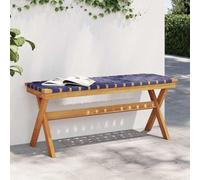 BOWEKAM Casa & Giardino Panchina Da Giardino Blu Scuro Legno Massello Acacia e Tessuto-Scelta