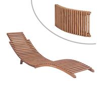 BOWEKAM Casa & Giardino - Sedia a sdraio pieghevole in legno di teak massello, scelta