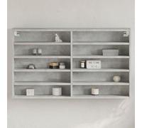 BOWEKAM Casa & Giardino-Vetrina Vetrina Grigio Cemento 100x15x58 cm Legno Ingegnerizzato - Scelta