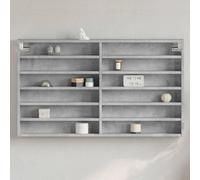 BOWEKAM Casa & Giardino - Vetrina Vetrina Grigio Cemento 100x8.5x58 cm Legno Ingegnerizzato - Scelta