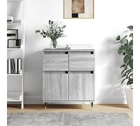 BOWEKAM Credenza Grigio Sonoma 60x35x70 cm Ingegnerizzato Arredamento,Armadietti & Stoccaggio,Buffet & Credenze