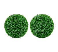 BOWEKAM Decor-Artificial Flora - Palline di bosso artificiali, 2 pezzi, 55 cm