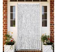 BOWEKAM Decor-tendaggi per finestre, tende per finestre, in ciniglia, grigio chiaro e grigio scuro, 90 x 200 cm