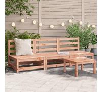 BOWEKAM Divani da giardino senza braccioli 3 pz 70x70x67 cm legno massello Douglas
