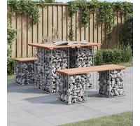 BOWEKAM Douglas, panchina da giardino, 100 x 70 x 72 cm, in legno massello