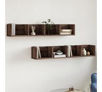 BOWEKAM Home & Garden-Armadietti da parete 2 pz rovere marrone 99x18x16,5 cm legno ingegnerizzato - Scelta