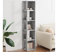 BOWEKAM Home & Garden-Armadietto angolare grigio cemento 33x33x164,5 cm legno ingegnerizzato - Scelta