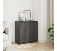 BOWEKAM Home & Garden - Armadietto da giardino in legno di pino massiccio, 60 x 36 x 65 cm, colore: Grigio