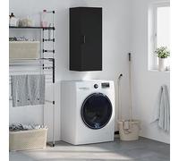 BOWEKAM Home & Garden - Armadietto da parete, 34,5 x 34 x 90 cm, colore: Nero