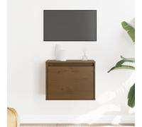 BOWEKAM Home & Garden - Armadietto da parete, 45 x 30 x 35 cm, in legno di pino massiccio, colore: Marrone