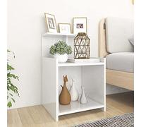 BOWEKAM Home & Garden-Armadietto letto bianco lucido 40x35x60 cm legno ingegnerizzato - scelta