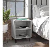 BOWEKAM Home & Garden-Armadietto Letto con Gambe in Metallo Grigio Sonoma 40x30x50 cm - Scelta