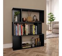 BOWEKAM Home & Garden - Armadietto per libri, divisorio, 80 x 24 x 96 cm, colore: Nero