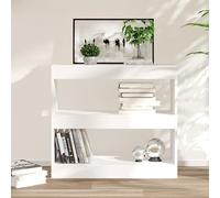 BOWEKAM Home & Garden - Armadietto per libri, divisorio, bianco, 80 x 30 x 72 cm