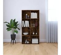BOWEKAM Home & Garden - Armadietto per libri in legno di rovere fumé, 66 x 30 x 130 cm, in legno ingegnerizzato a scelta
