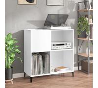 BOWEKAM Home & Garden - Armadio per dischi, in legno, 84,5 x 38 x 89 cm, colore: Bianco