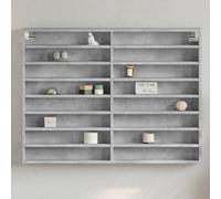 BOWEKAM Home & Garden - Armadio per vetrina, grigio cemento, 100 x 8,5 x 75 cm, mobili in legno a scelta