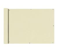 BOWEKAM Home & Garden-Balcone Paravento Tessuto Oxford 75x600 cm Crema - Scelta
