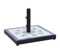 BOWEKAM Home & Garden-Base Ombrellone Blu e Bianco Quadrato 12 kg-Scelta