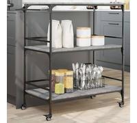 BOWEKAM Home & Garden-Carrello Cucina Grigio Sonoma 100,5x50x105 cm Legno Ingegnerizzato - Scelta