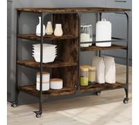 BOWEKAM Home & Garden-Carrello Cucina Rovere Fumé 100x45x89,5 cm Legno Ingegnerizzato - Scelta