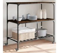 BOWEKAM Home & Garden-Carrello Cucina Rovere Fumé 100x50x95 cm Legno Ingegnerizzato - Scelta