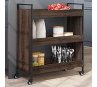 BOWEKAM Home & Garden-Carrello Cucina Rovere Marrone 70x30x82 cm Legno Ingegnerizzato - Scelta