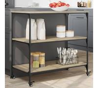 BOWEKAM Home & Garden-Carrello Cucina Rovere Sonoma 102x50x95 cm Legno Ingegnerizzato - Scelta