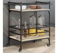 BOWEKAM Home & Garden-Carrello Cucina Rovere Sonoma 82x40x78,5 cm Legno Ingegnerizzato - Scelta