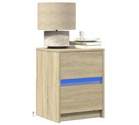 BOWEKAM Home & Garden-Comodino con luci a LED 2 pz Rovere Sonoma Engineered Wood-Scelta