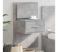 BOWEKAM Home & Garden - Comodino da parete con luci a LED, colore: grigio cemento